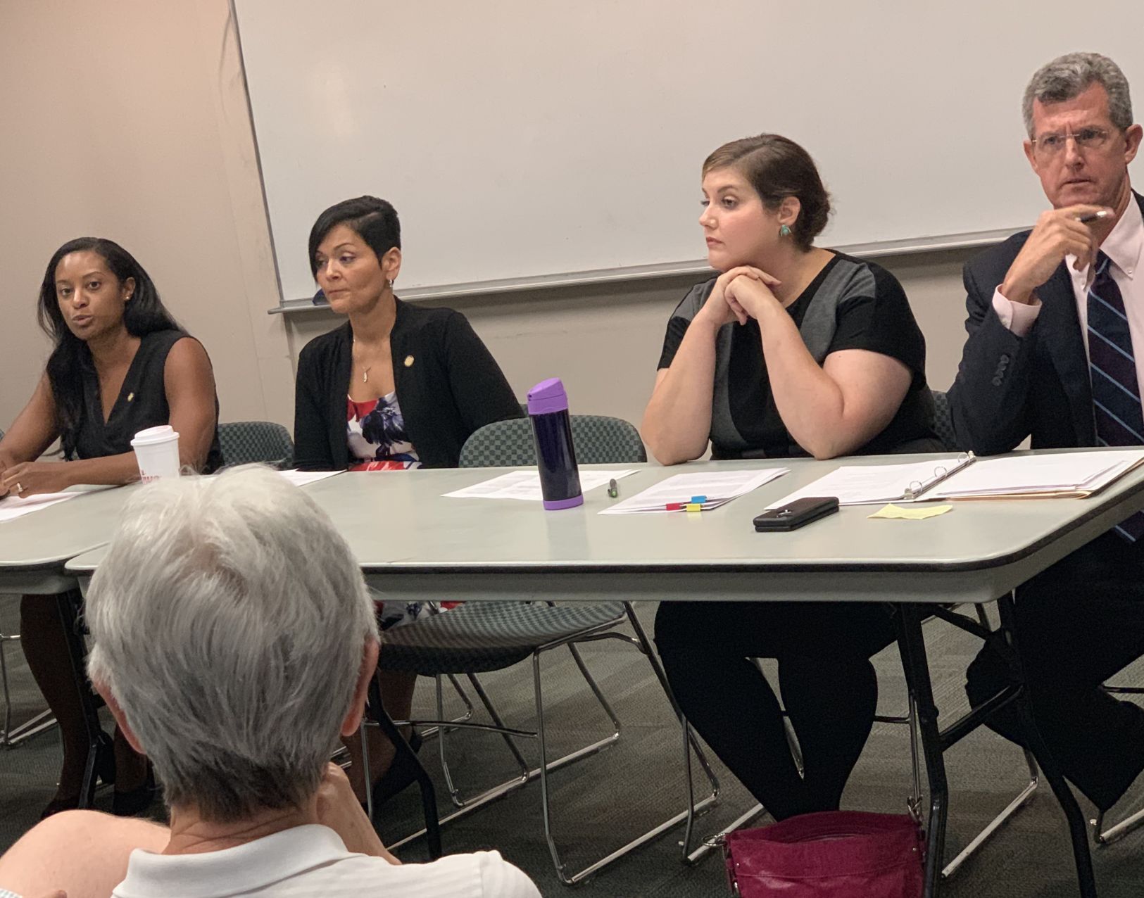 Del. Jennifer Foy, Del. Hala Ayala, Dr. Lauren Morea, Dr. Daniel Carey at forum